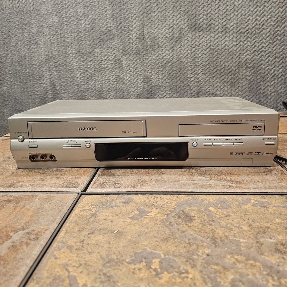 Toshiba SD-V394SU DVD VCR Combo Hi-Fi Stereo Progressive Scan Tested No Remote